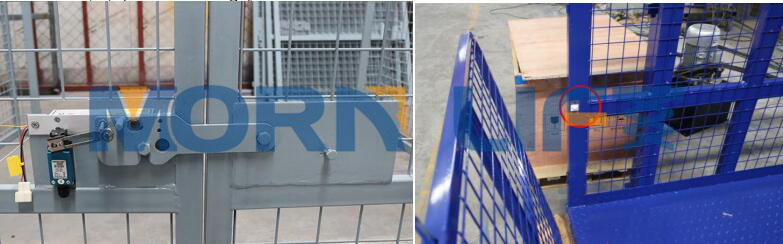 stationary scissor lift table with safety bellow