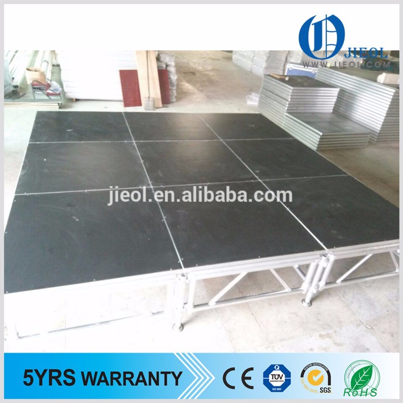 Outdoor black combined stage anti skid plywood stage platform