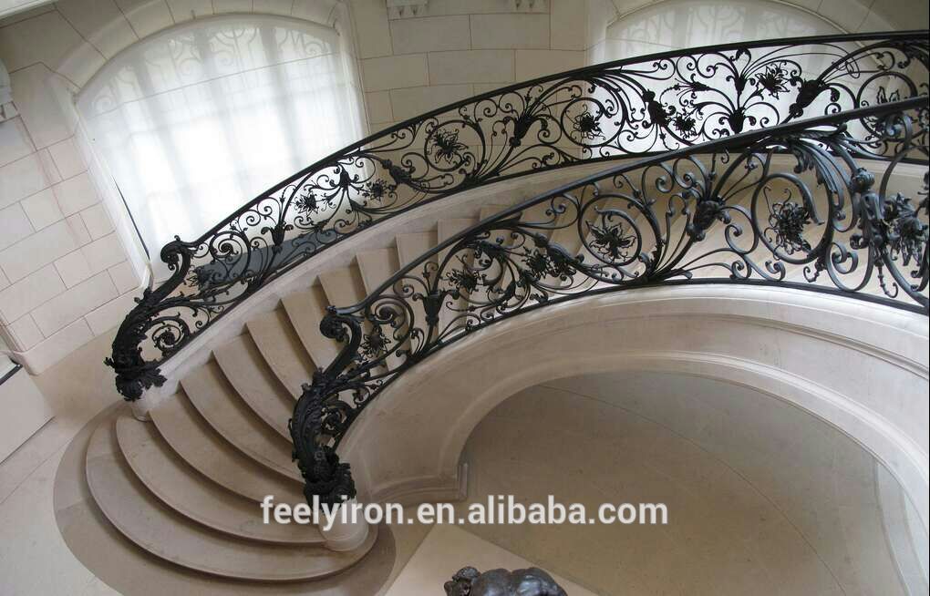 wrought iron railings for interior stairs FH-024