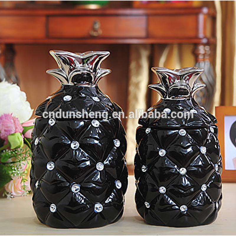 wholesale ceramic pineapple jar , pineapple decoration jar, modern pineapple jar