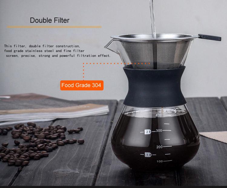 Borosilicate Glass Drip Coffee Maker Pour Over Coffee Maker