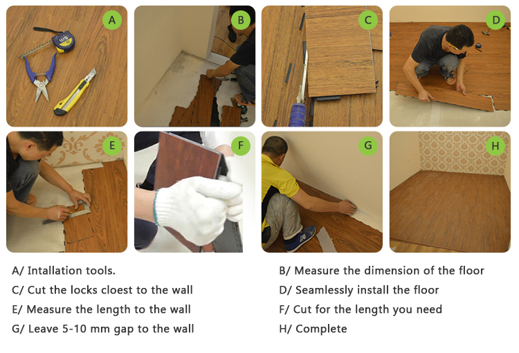 Shopping Mall Comfort Room Fireproof Flooring Click Tiles Plastic Wood Grain Edge Strips Pvc Floor Covering