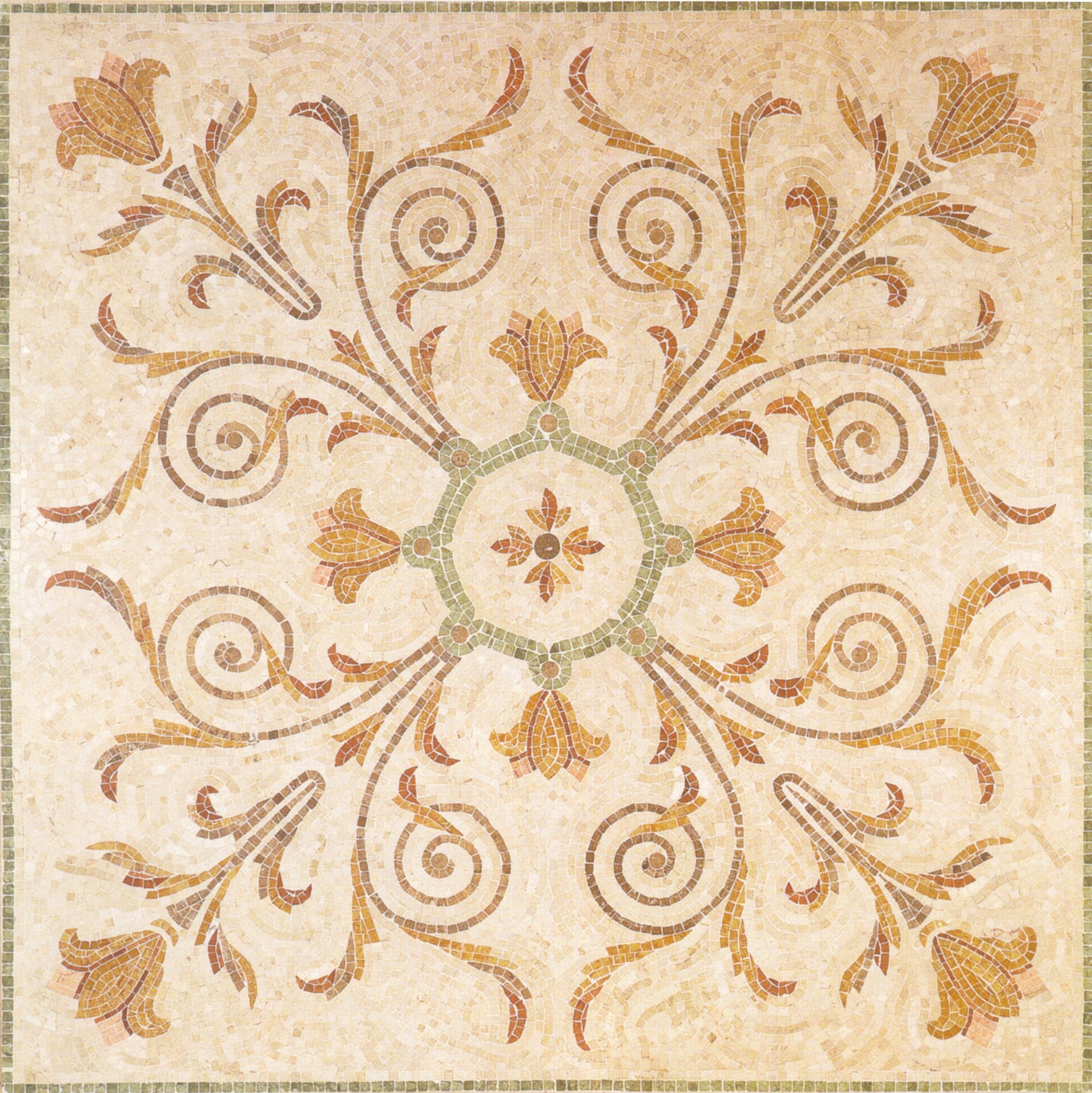 Medallion Marble Mosaic Water Jet