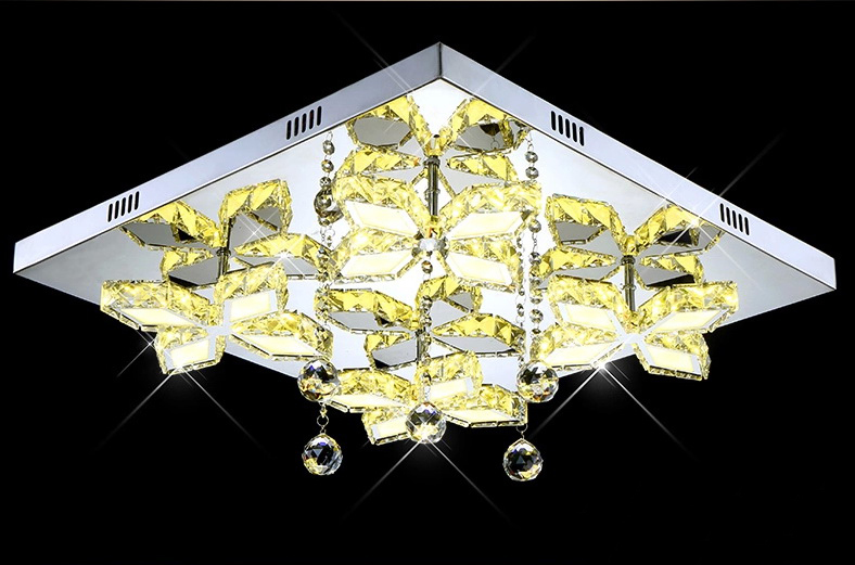 Modern bedroom LED crystal ceiling lamp