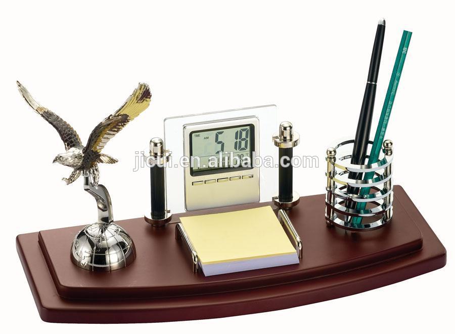 golf wood desktop for office gift clock