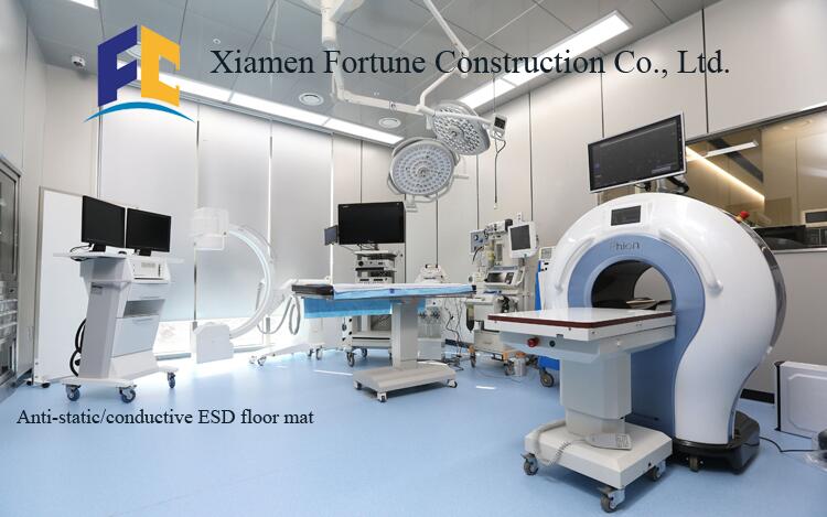 Anti-static vinyl flooring mat for clean room hospital floor tiles