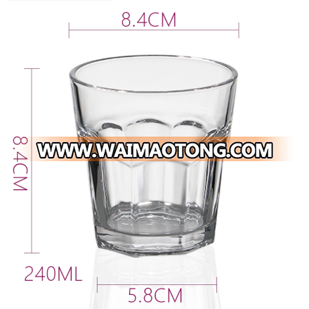 Custom Wholesale Bar Whiskey Drinking Glasses Scotch Glasses/7.5 Ounce Square Heavy Base Shot Glass for Whiskey