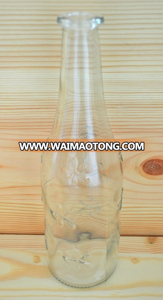 Clear glass alocohol beverage bottle soft drinking beverage bottle soda glass bottle