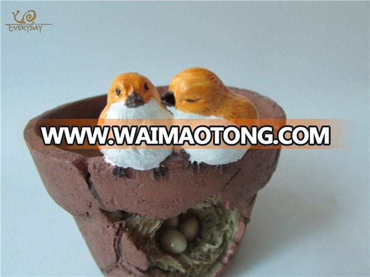 1 Piece Cute Animal Figurine Resin Mini Bonsai Flower Pots & Planters Window Decor