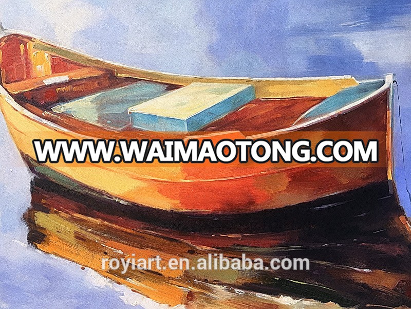 Handmade Thick strokes abstract boat knife oil painting on canvas popular sell good price