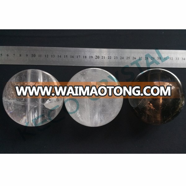 With center hole natural rock crystal ball, keco crystal is work on rock crystal for lighting