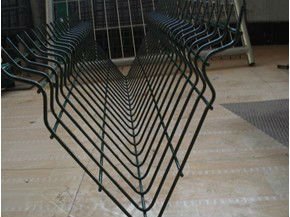 Galvanized PVC coated airport security fence with razor barbed wire