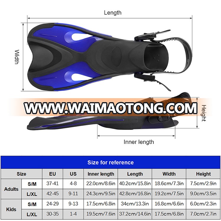 Amazon Hot Sale Open Heel Adjustable Water Sports Swimming snorkeling Diving fins