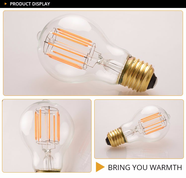 Retro Edison Lamp E27 4W 6W 8W Amber LED Filament Ampoule Bulbs T10 T185 T300 T45 ST64 G45 G95 A60 LED Vintage Edison Light Bulb