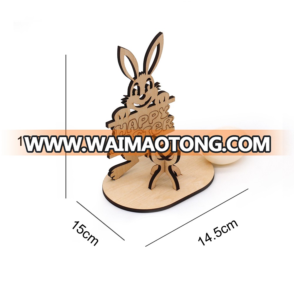 hot sales festival /holiday gifts wooden arts and crafts easter bunny rabbit home decoration