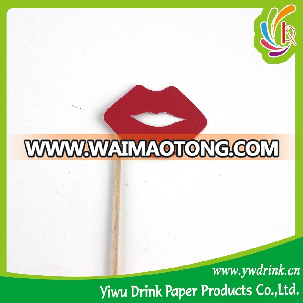 New Products Red Mouth Lip Decoration Photo Props On A Stick