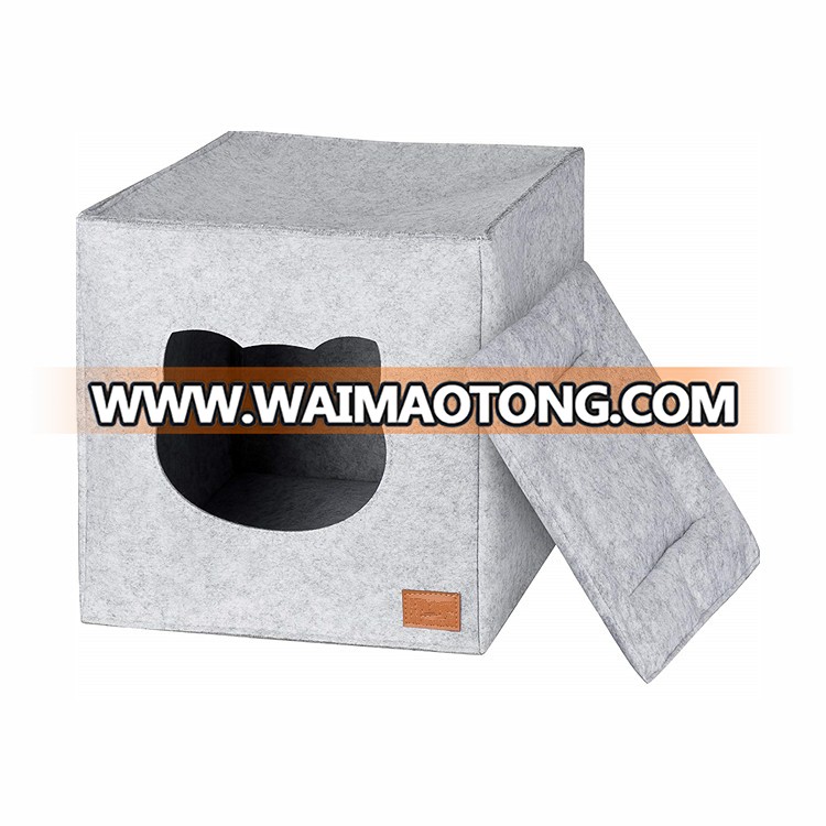 Minimalist soft the eco-friendly material customized service cat cave