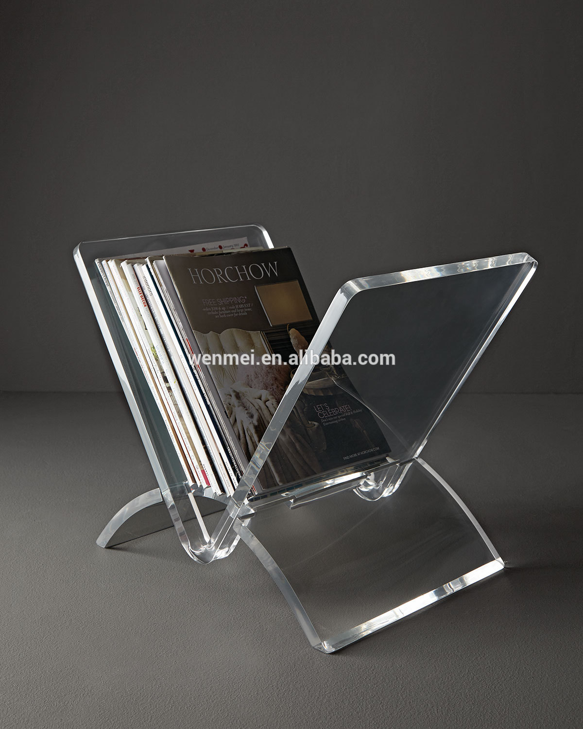 Modern Design Acrylic Book Display Lucite Bookcase