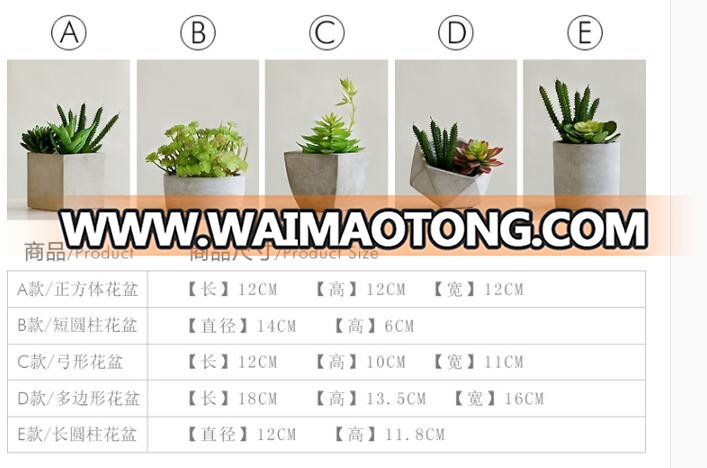 Various sizes direct factory handmade cement garden flower pot for wholesale