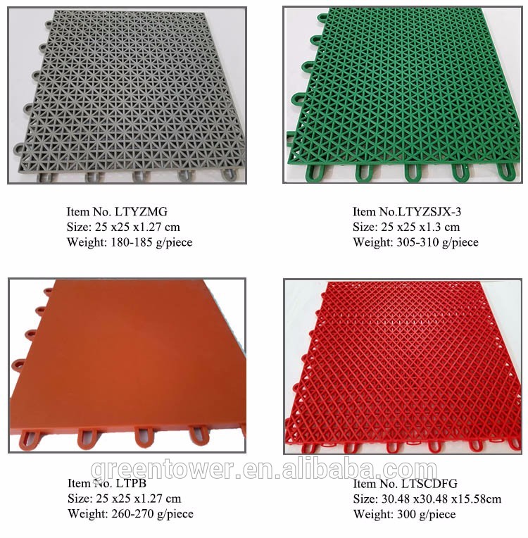 Top quality movable plastic interlocking tiles roller skating flooring