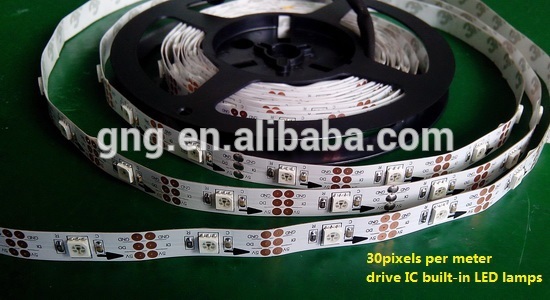 led strip light, 60LEDs/m with 60pcs IC built-in the 5050 ws2812 led strip