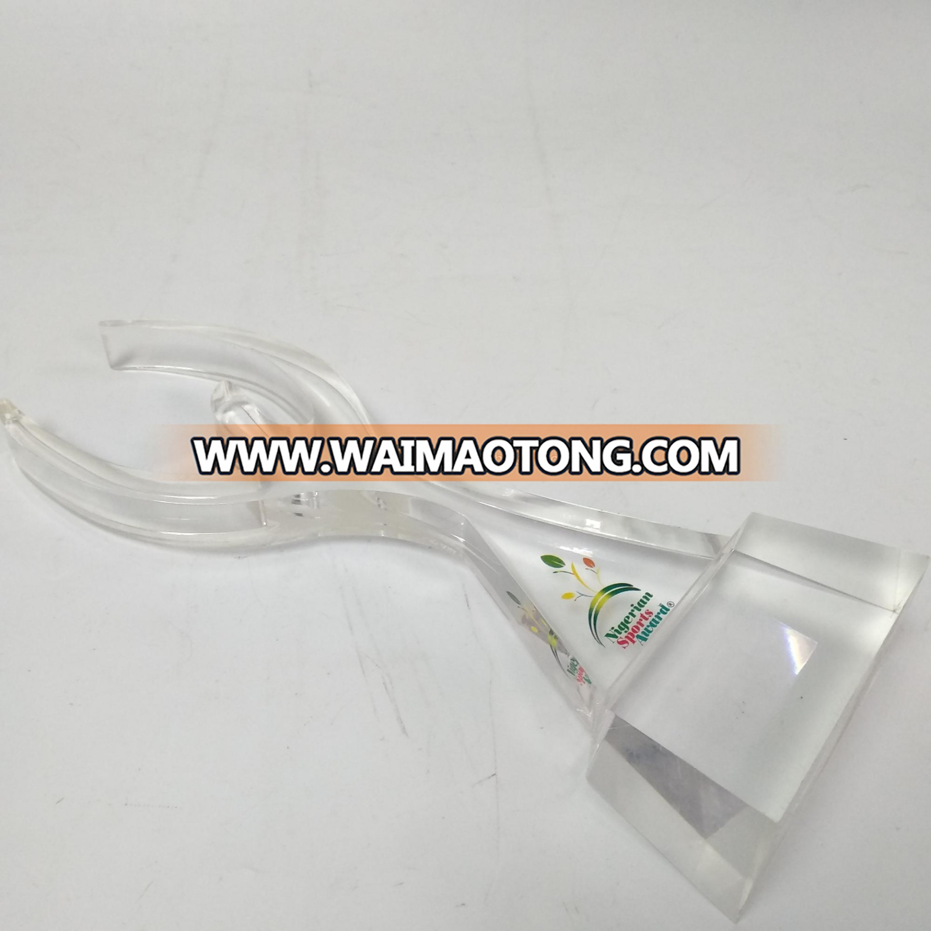 Manufacture direct sale acrylic award trophy custom