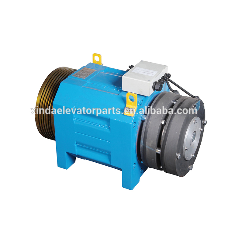 Gearless elevator motor DC110V 3 phase elevator gearless traction machine with 20 poles