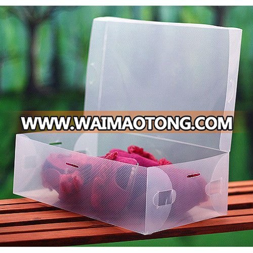 Stackable Plastic Folding Shoe Box With Movable Lids