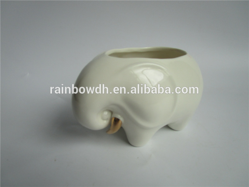 Wholesale ceramic animal flower pots for home decor