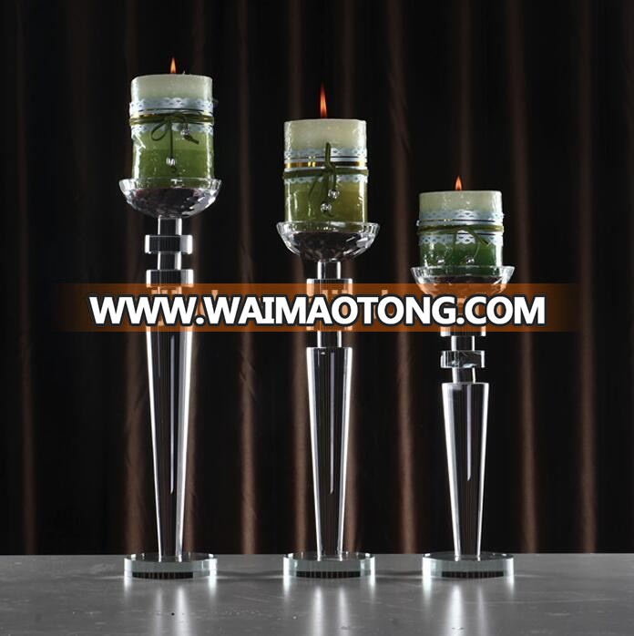 luxury European crystal single head candle wedding decoration elegant table favor home restaurant decoration