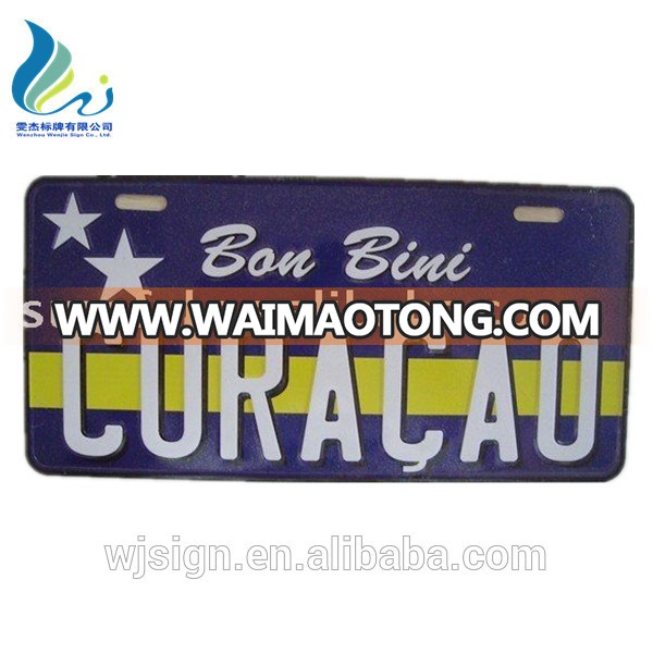 Reflective Embossed Aluminum Metal Decorative Custom Car License Plate