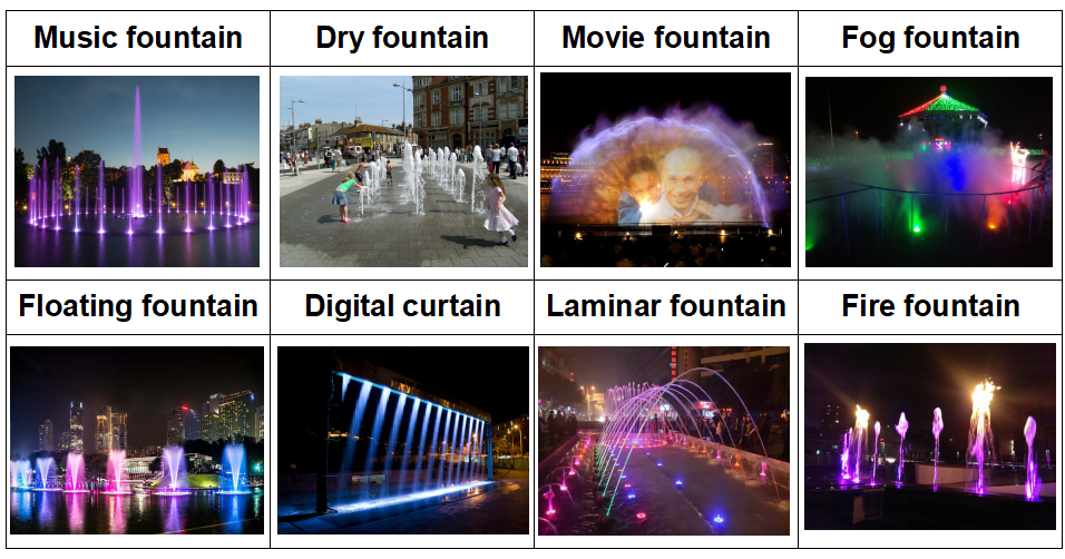 30m round shape outdoor underwater 12W led RGB lighted customized size music water fountain dancing fountain