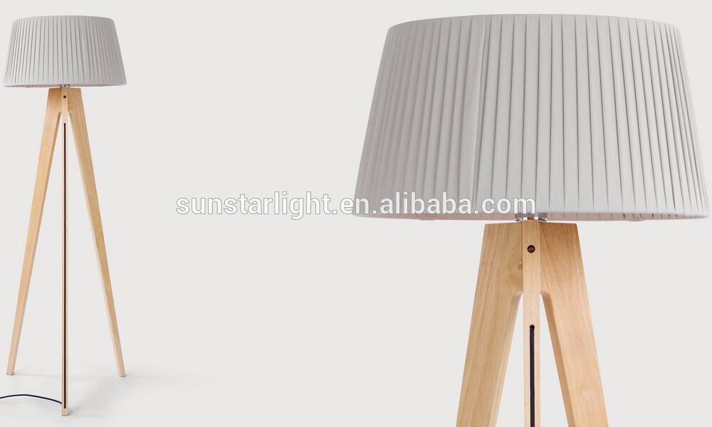 Modern Hotel Tripod Table/ Floor Lights 3 Legs Wooden Table / Floor Lamps