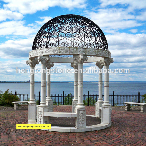 Beautiful garden marble gazebo white for sale