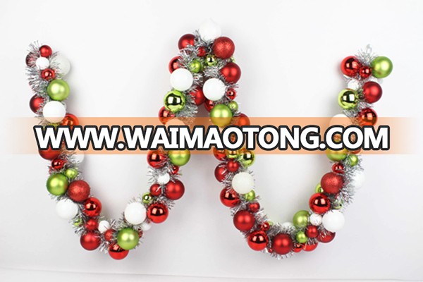 2017 hot sales Christmas plastic bauble garland