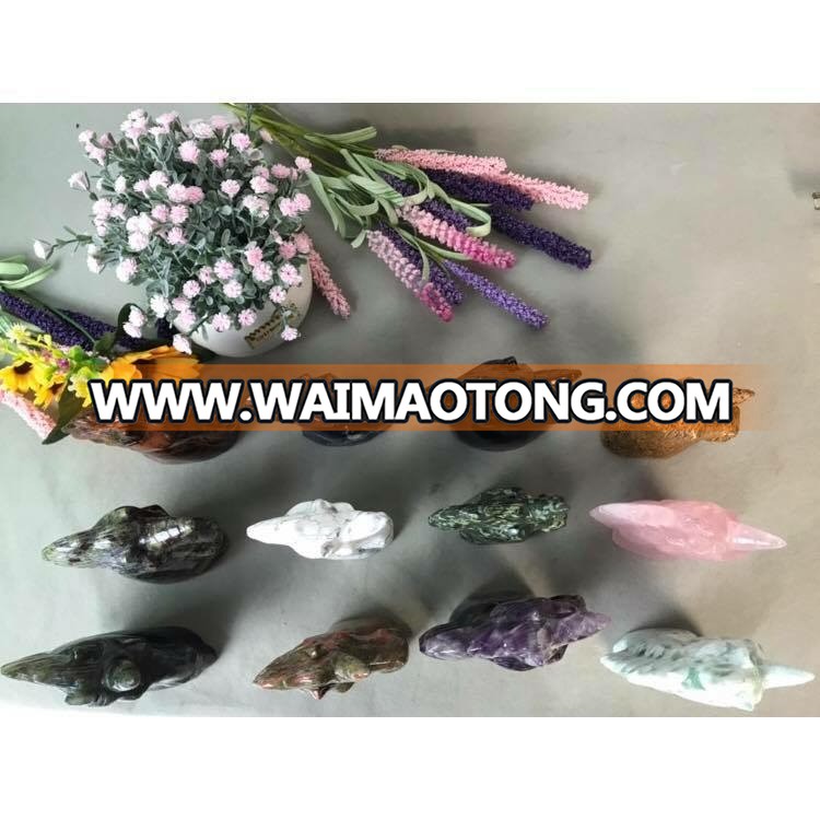 wholesale customized quartz crystal unicorn carvings hand carved