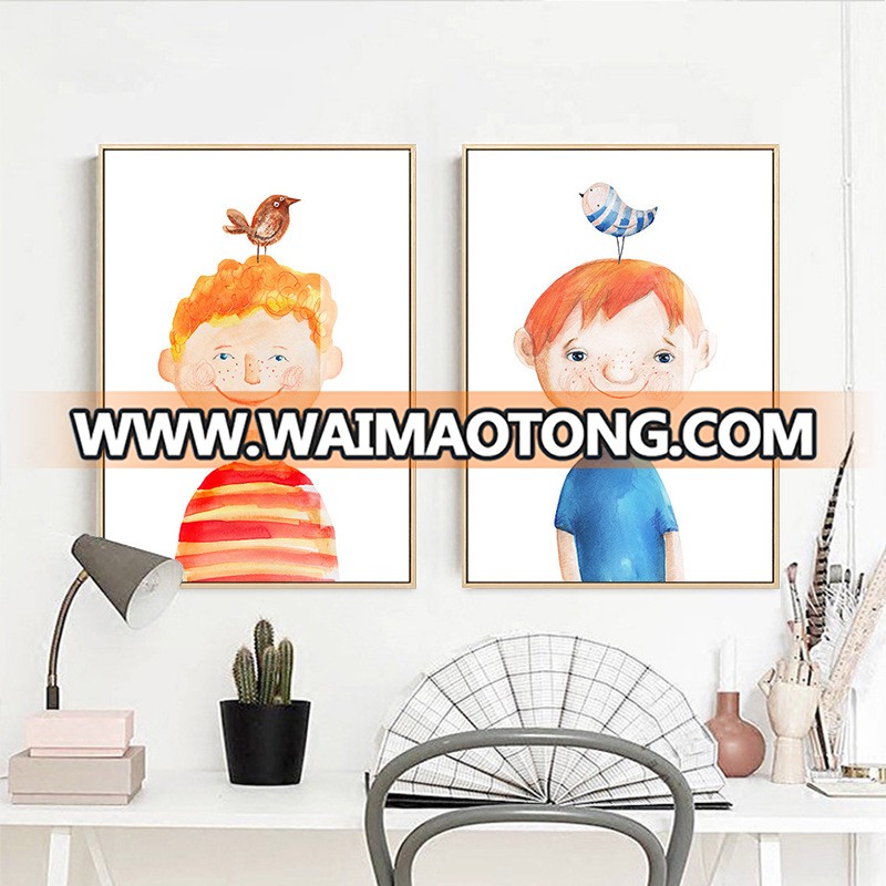 Animals Cartoon Canvas Painting Rabbit Bear Posters Prints Minimalist Nursery Wall Art Picture Home Decor