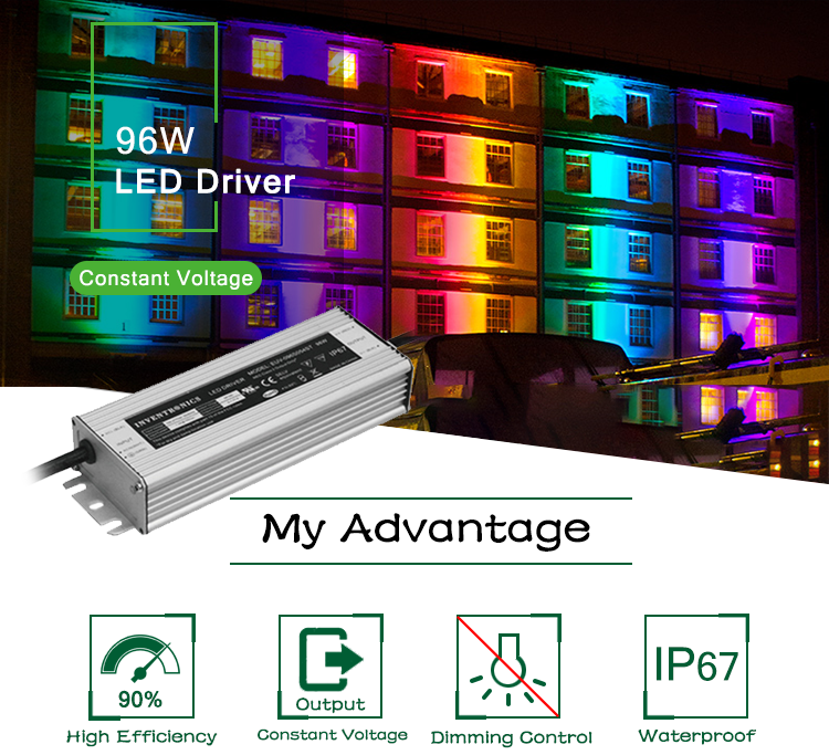 Inventronics EUV Series 96W High Efficiency Constant Voltage Led Driver