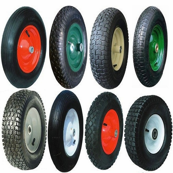 Pneumatic Tyre steel rim wheelbarrow rubber wheel 3.00-8