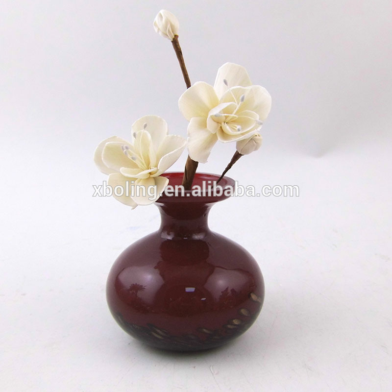 new year gift set flower reed diffuser and red hand made vase bottle