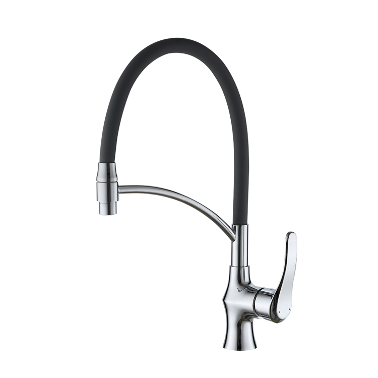 Wholesale single handle brass pull out kitchen faucet black sink mixer