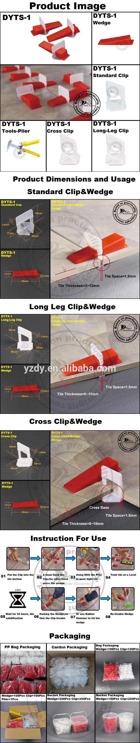 High-concentration standard varnish paint leveling system with plastic tile leveling clips