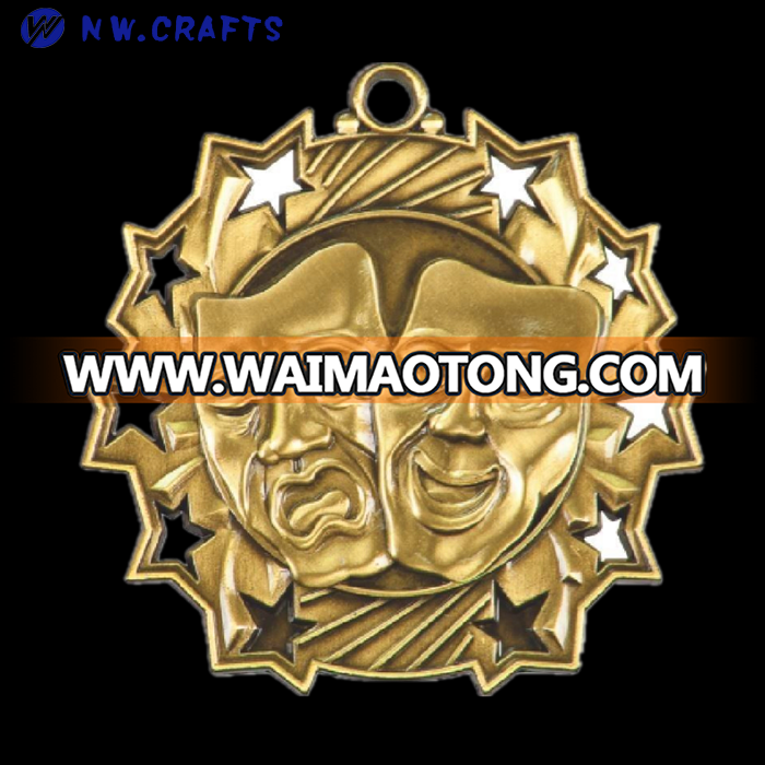 Promotional bronze engraved metal cheerleading medallion for sale