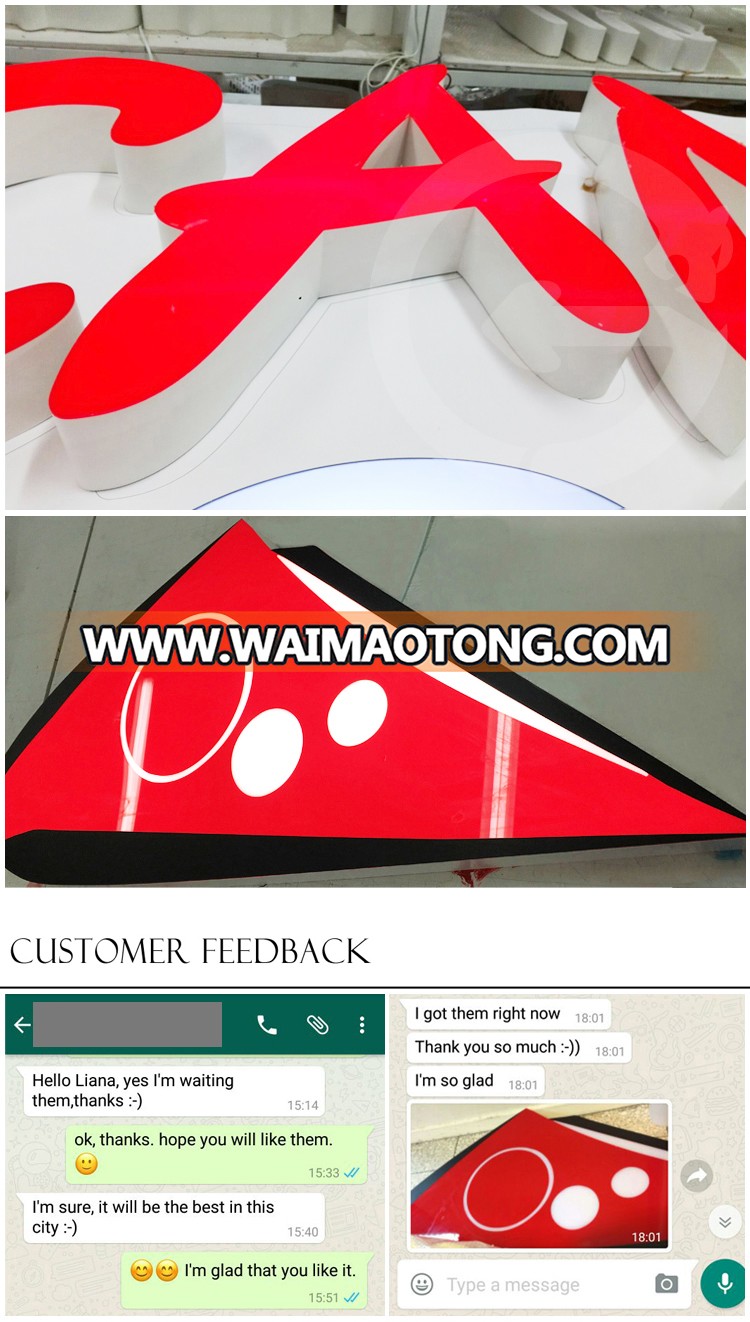 Custom business signs acrylic light led letter signage for advertising