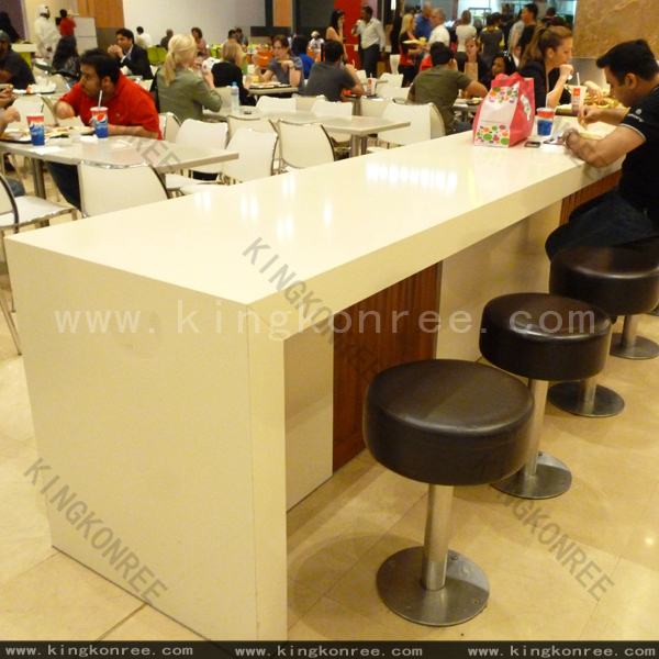 kingkonree artificial stone modern reception counter design for hotel