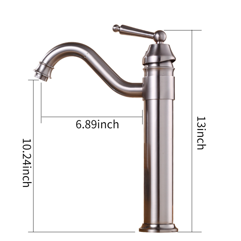 Koen Brushed Nickle Single Lever Basin Faucet