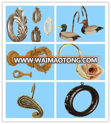 Decorative Leaf Shape Window Curtain Rings