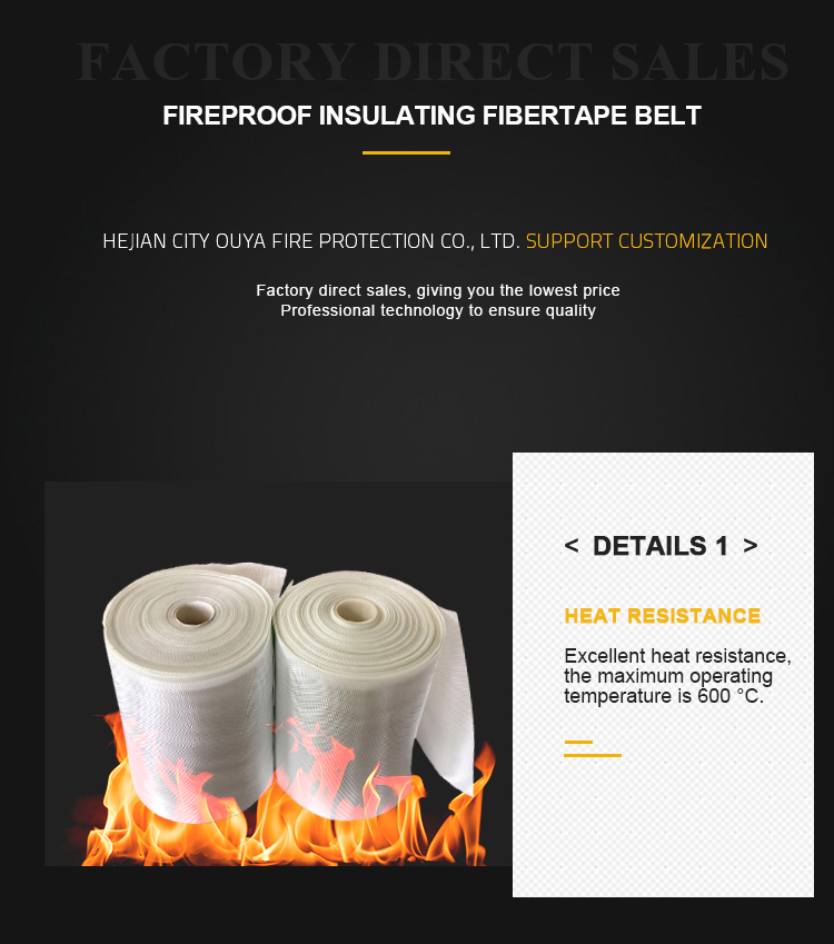 Easy To Use Professional Factory To Manufacture Fireproof Insulation Fibertape Belt