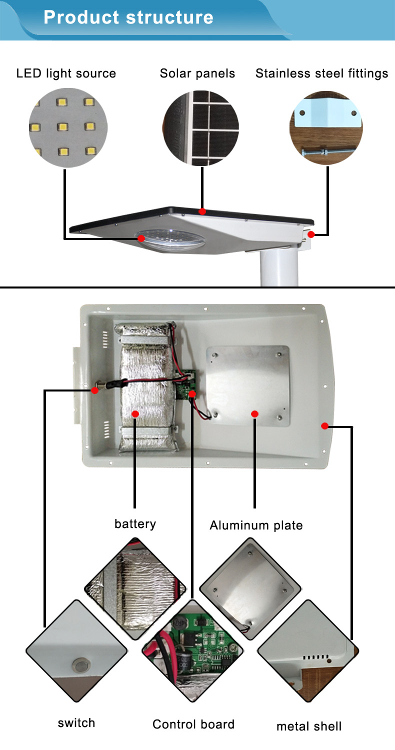 All in one solar led street light