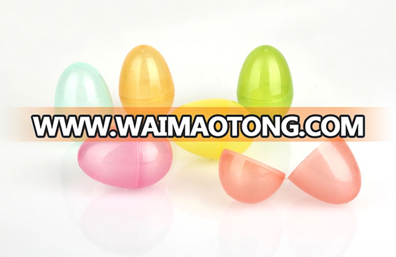 2018New Design:Plastic Attractive Egg with Metallic-Colorful glitter eggs